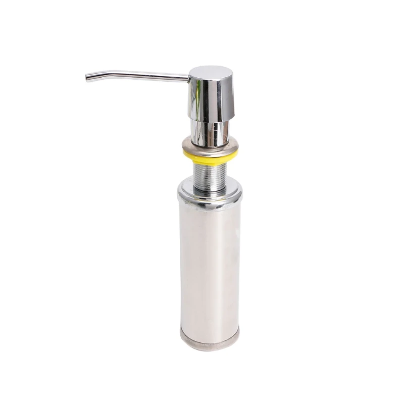 Stainless Steel Kitchen Sink Soap Dispenser Bathroom Shower Lotion Shampoo Container 200ml