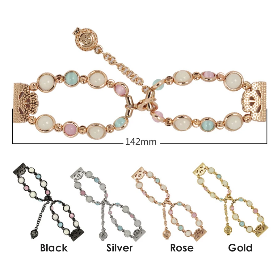 Luxury Metal Strap for Fitbit Versa 2/ Fitbit Versa 3 Sense Bands Bracelets Beaded Handmade Night Luminous Pearl Jewelry Woman