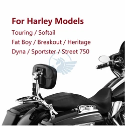 Motorcycle Rider Driver Passenger Backrest Back Rest For Harley Davidson Touring Street Glide Breakout Fat Boy Dyna Sportster