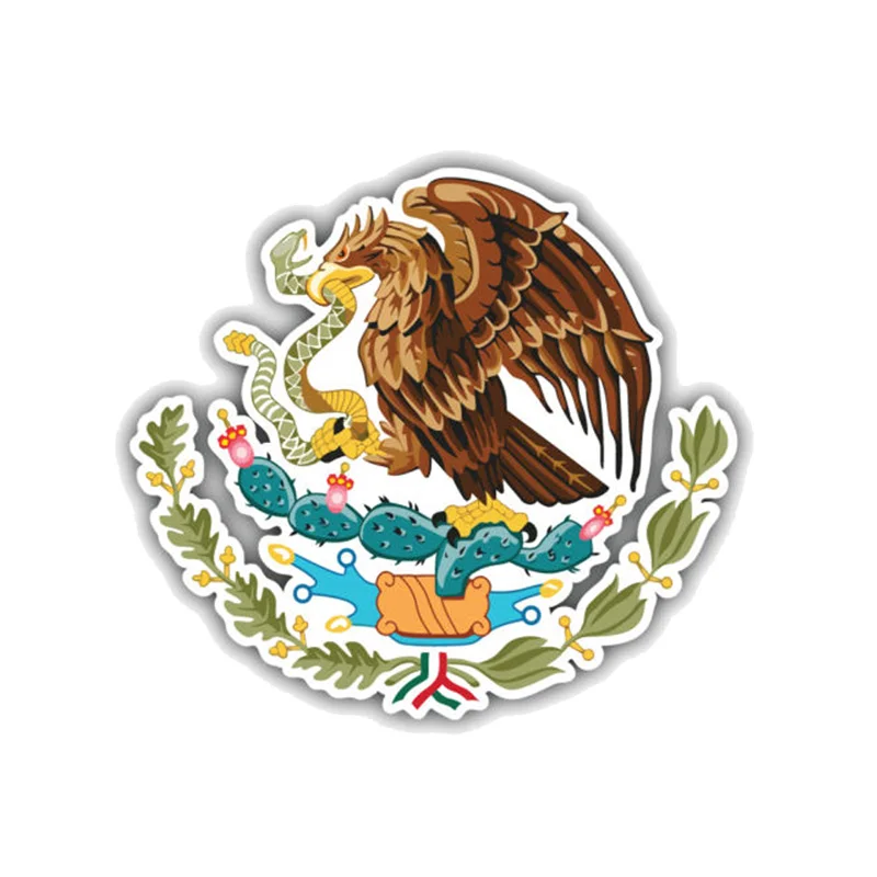 New Funny Mexico Coat of Arms Motorcycle Decals Car Sticker Cover Scratches Waterproof Bumper Window  Pvc 13CM X 13CM