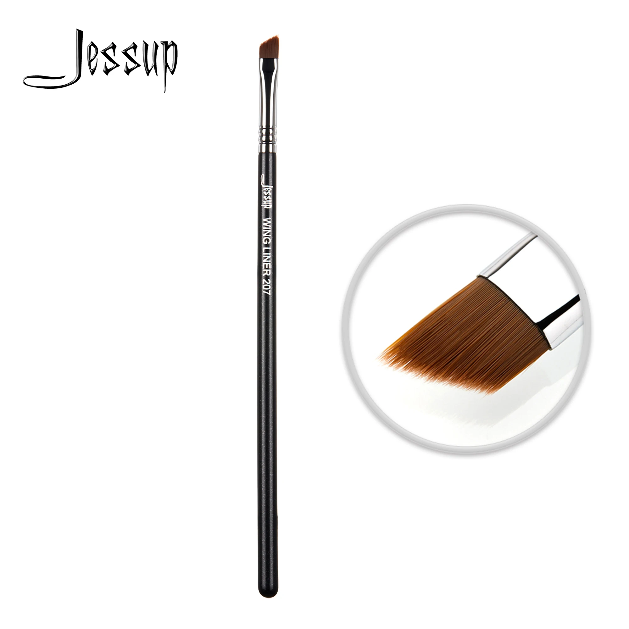 Jessup Eyebrow Brush Makeup Pure Synthetic Ultra-thin-tipped Precision Tapered for Lash Line Wooden S142