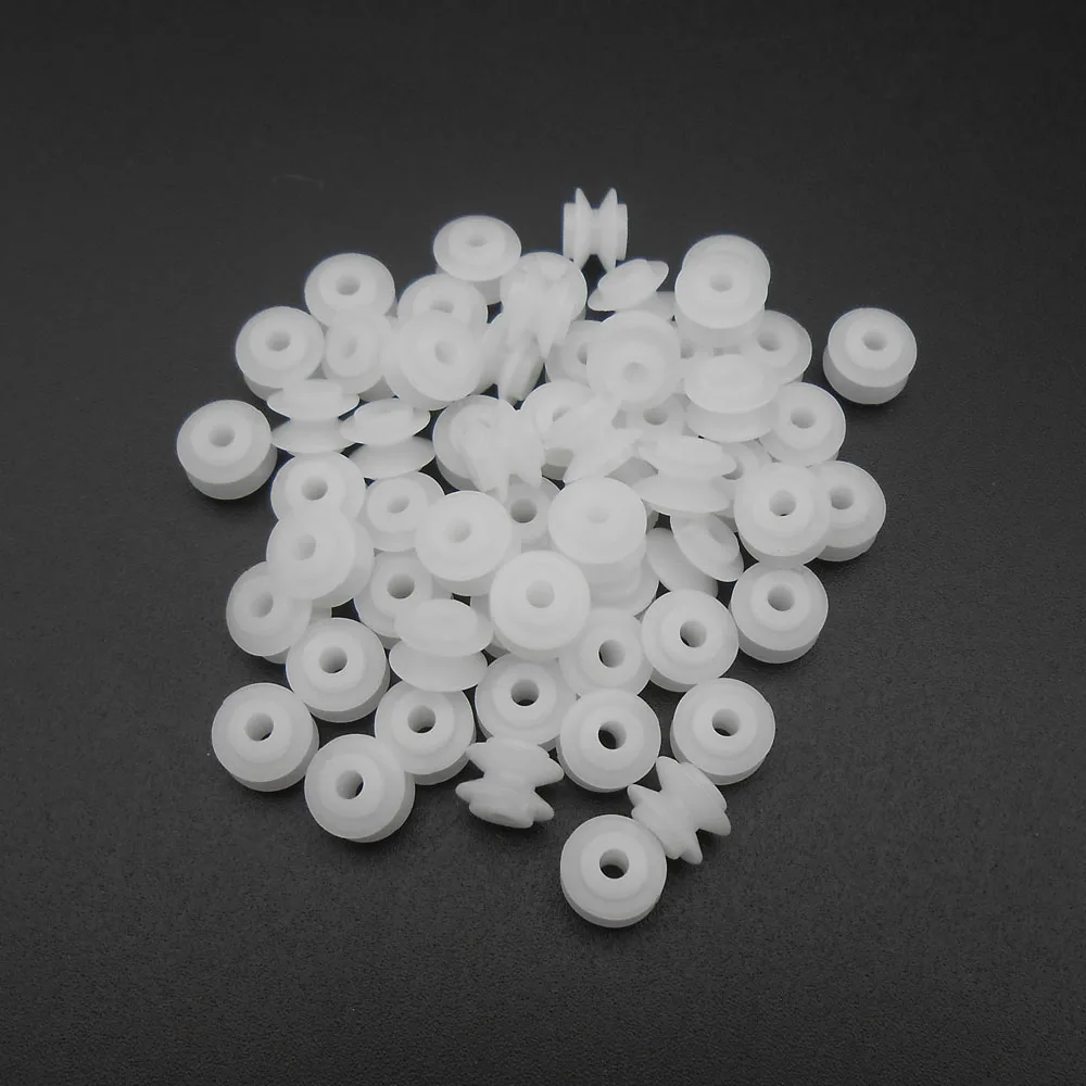 1000PCS X 7MM 2A Pulley Plastik Gear Model Motor Roda Dia.7mm Poros Lubang Dia.2mm 1.95MM 72A 7MMX5MM 7MM2A * FD168