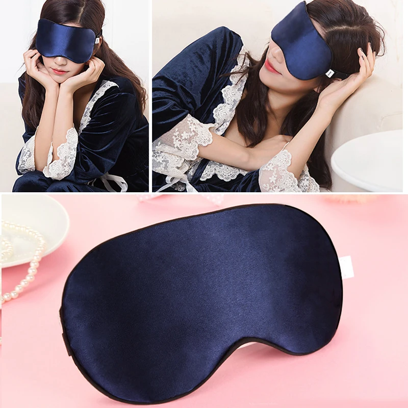 100% Natural Mulberry Silk Sleep Mask Soft Eye Patches Soft Blindfold Smooth Eye Mask Eyeshade Eye Cover Patch Bandage Comfort