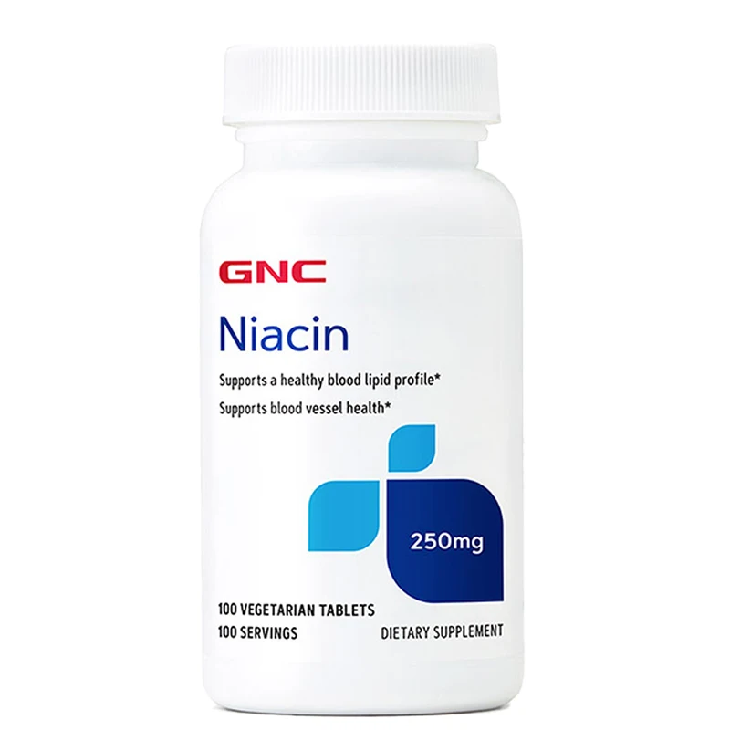 Free Shipping Niacin 250 mg 100 Vegetarian Tablets