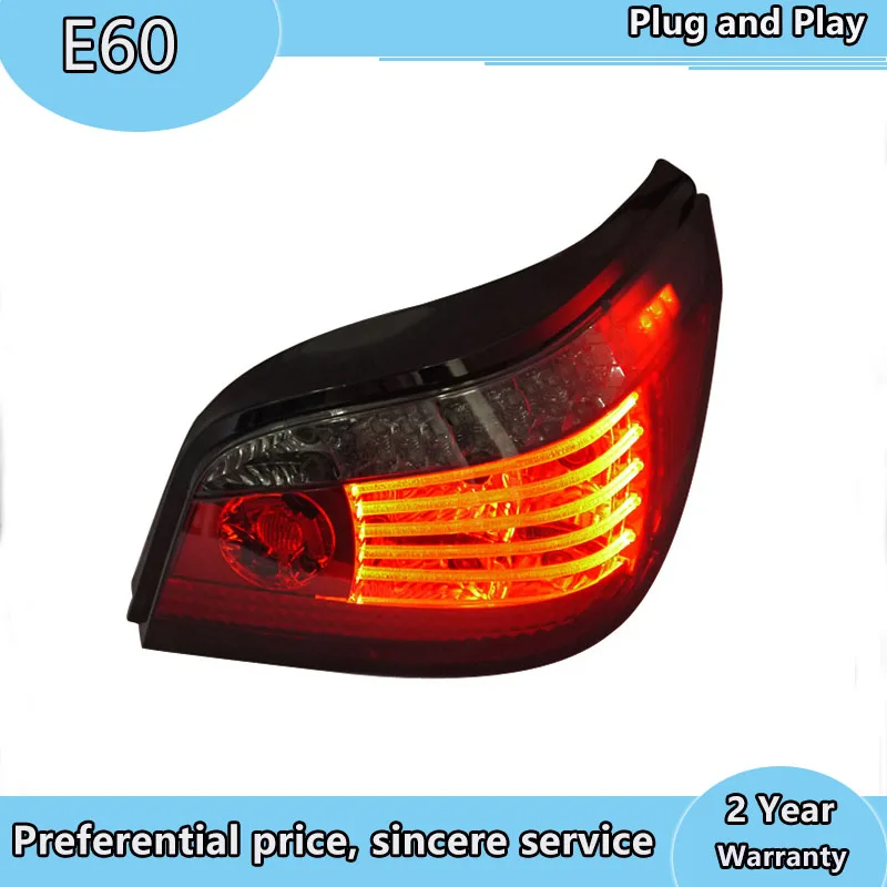 Car Styling for BMW 5 Series E60 Taillights 2004-2010 for E60 Tail Lamp Rear DRL+Brake+Park+Turn Signals