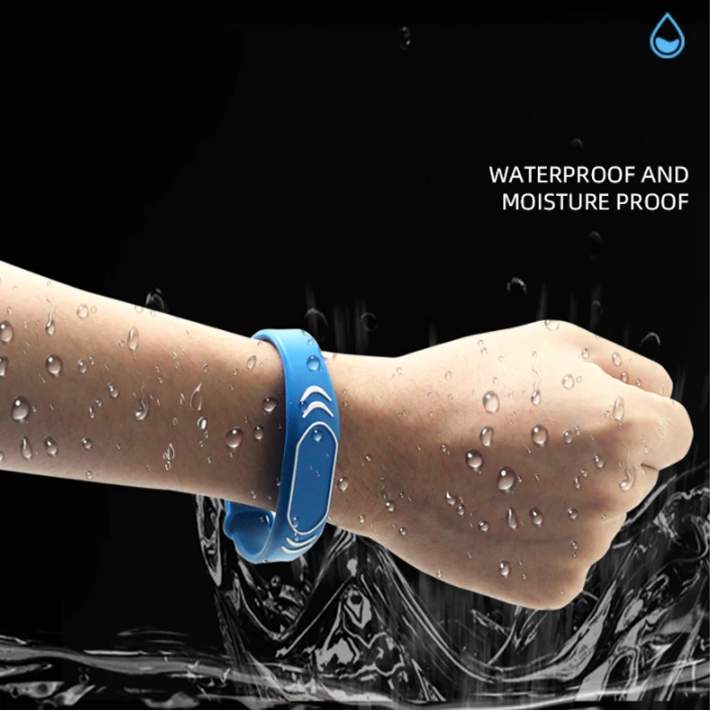 

100pcs 125KHZ Waterproof Adjustable Silicone Wristband Bracelet Keyfob RFID EM4100/TK4100 Access Control Tags Swimming Pool Key