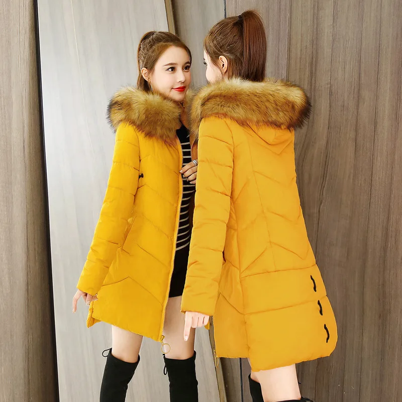 

2023 New Women Parkas Winter Ladies Casual Long Coats Woman Jackets Winter Women Hooded Cotton Parkas Warm Coat Outwear