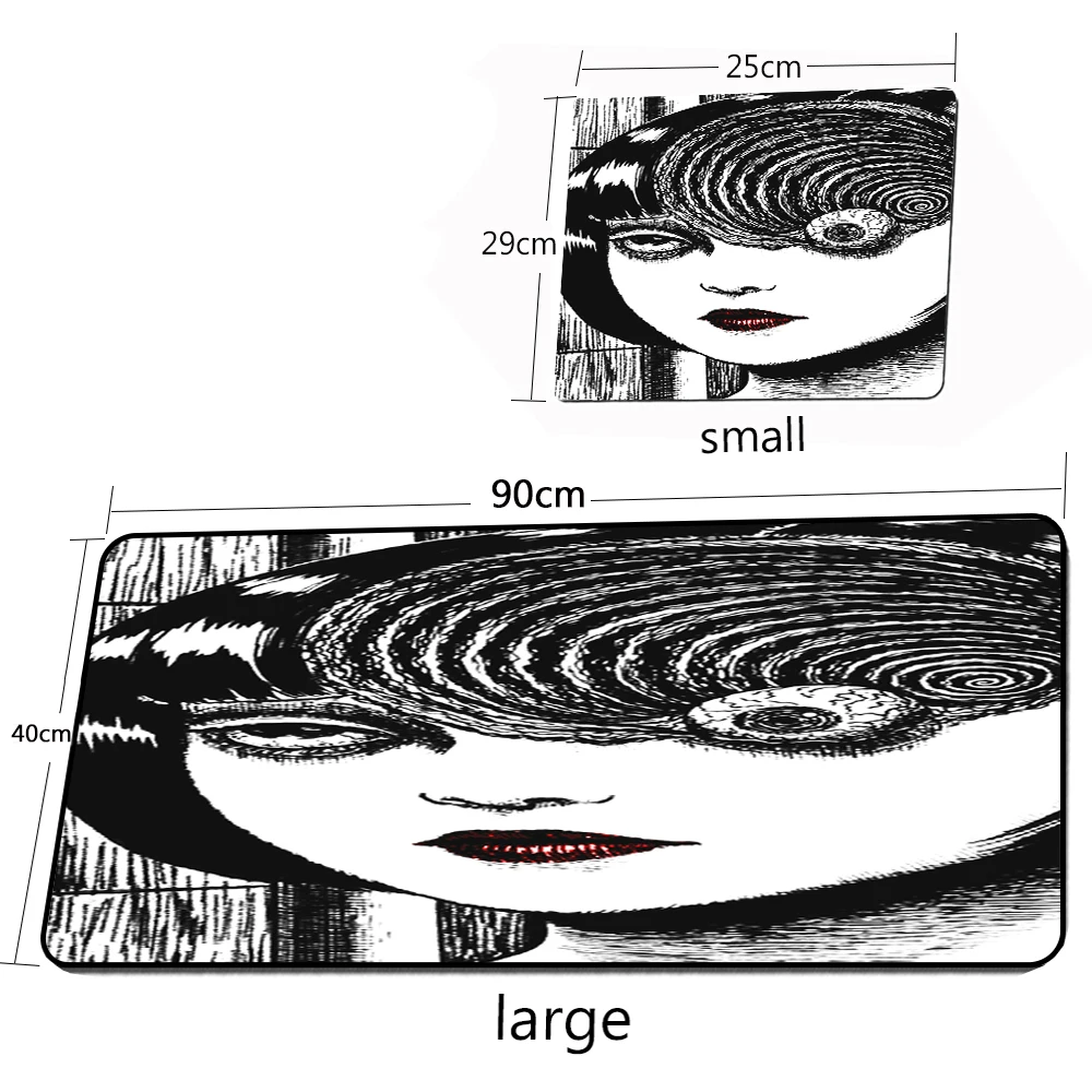 Horror Manga Junji Ito Drop Shopping Memo Pad Mouse Desktop Big Wrist Rest 350X600MM Hand Rest Gadgets For Computer