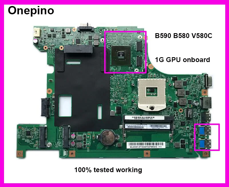 

B590 motherobard FIT FOR LENOVO B590 B580 V580C laptop motherboard system board onboard 1GB GPU tested working