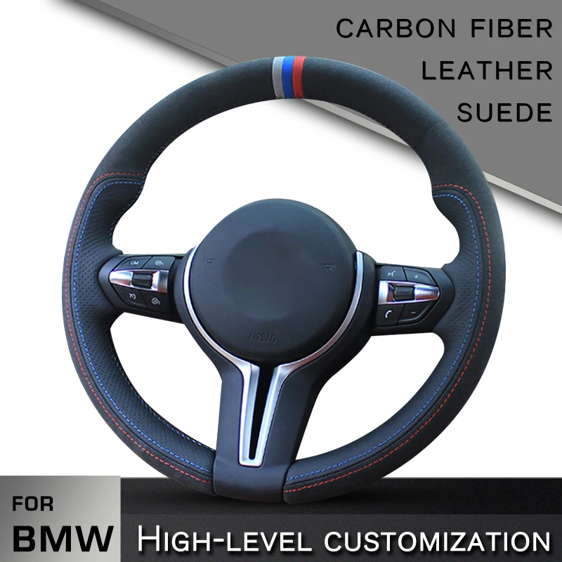 Custom Car Steering Wheel Cover for BMW (M Sport) 2 Series F22 F23 F45 F46 X4 F26 X5 F15 X6 F16 2014-2019 interior