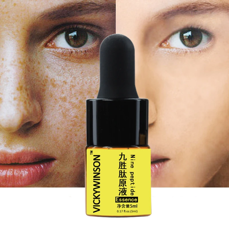 เก้า Peptide Anti-Wrinkle Essence ช่วยให้ผิวกระจ่างใสอ่อนโยน Moisturizing Anti-Aging Skin Care Essence 5Ml