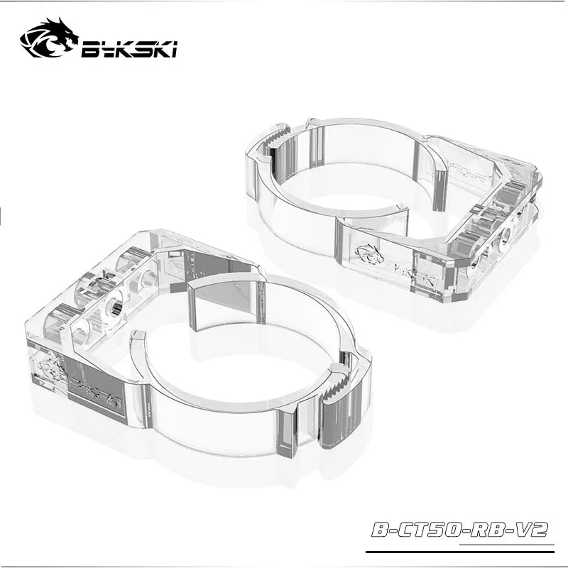 Bykski B-CT50-RB-V2/B-CT60-RB Acrylic Anti-drop Fastener Buckle For Reservoir Cylindrical Water Tank Bracket 50/60mm Diameter