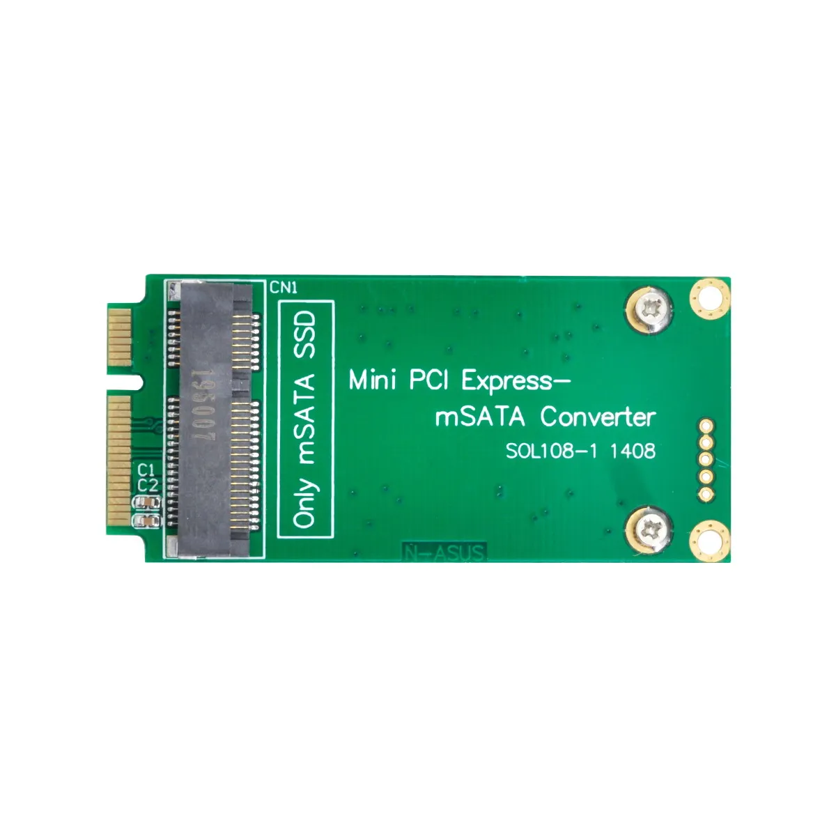 mSATA Mini PCI-e SATA SSD Converter 3x5cm to 3x7cm Adapter for Asus Eee PC 1000 S101 900 901 900A T91