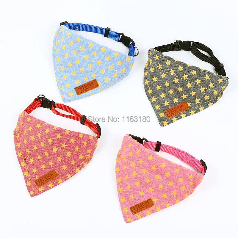 600 pcs/lot Puppy Neckerchief Adjustable Pet Dog Cat Neck Bandana Collar Cat Dog Scarf Accessories