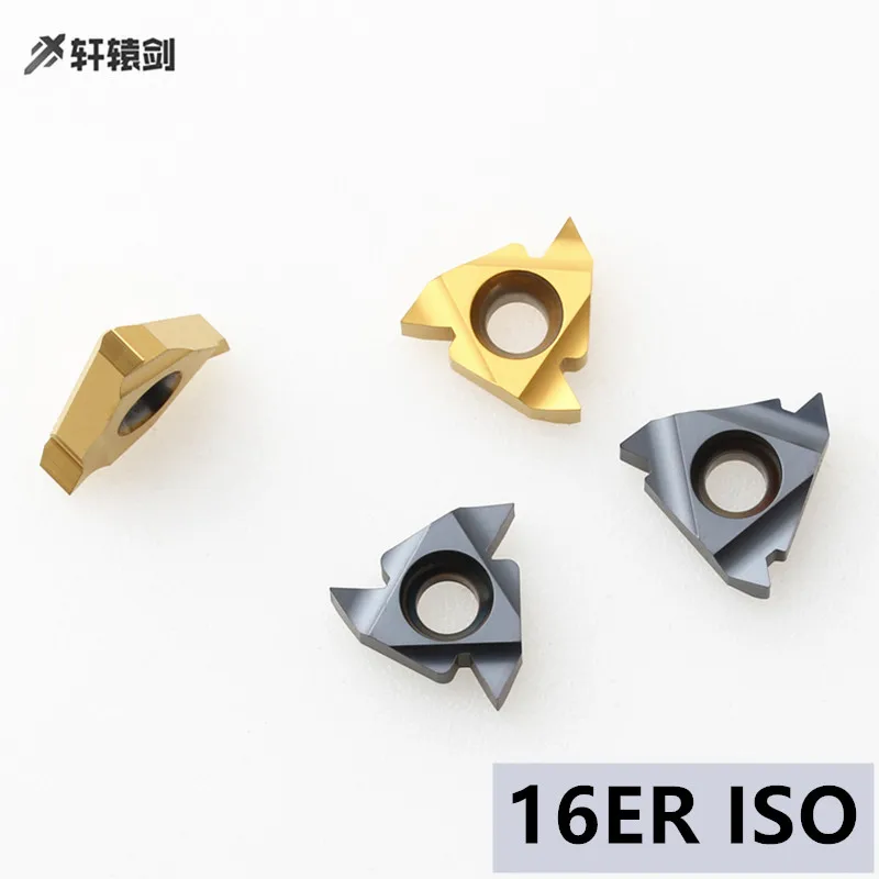 Inserções rosqueadas cnc de metal duro para torno torno t, inserções de carboneto cnc 16er iso 1.0 1.25iso 1.5iso 1.75iso 2.0iso 2.5iso 3.0iso 3.5iso 16ir
