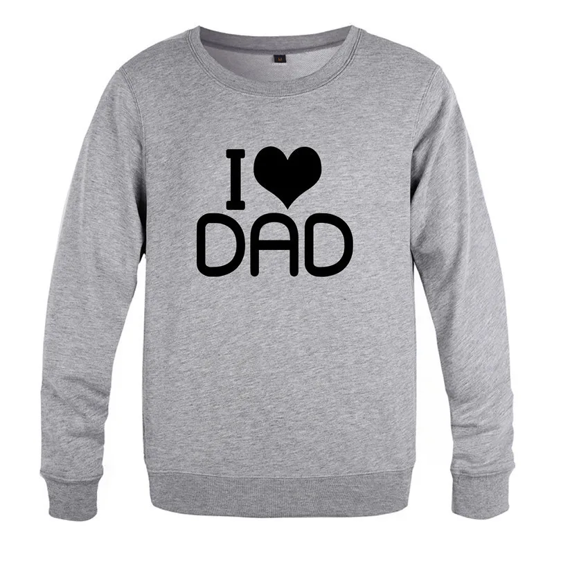 

I Love You Dad Creativity Sweatshirts Men Spring Autumn Long Sleeve O-Neck Pullover Casual Streetwear Sport Hoodie High Quality