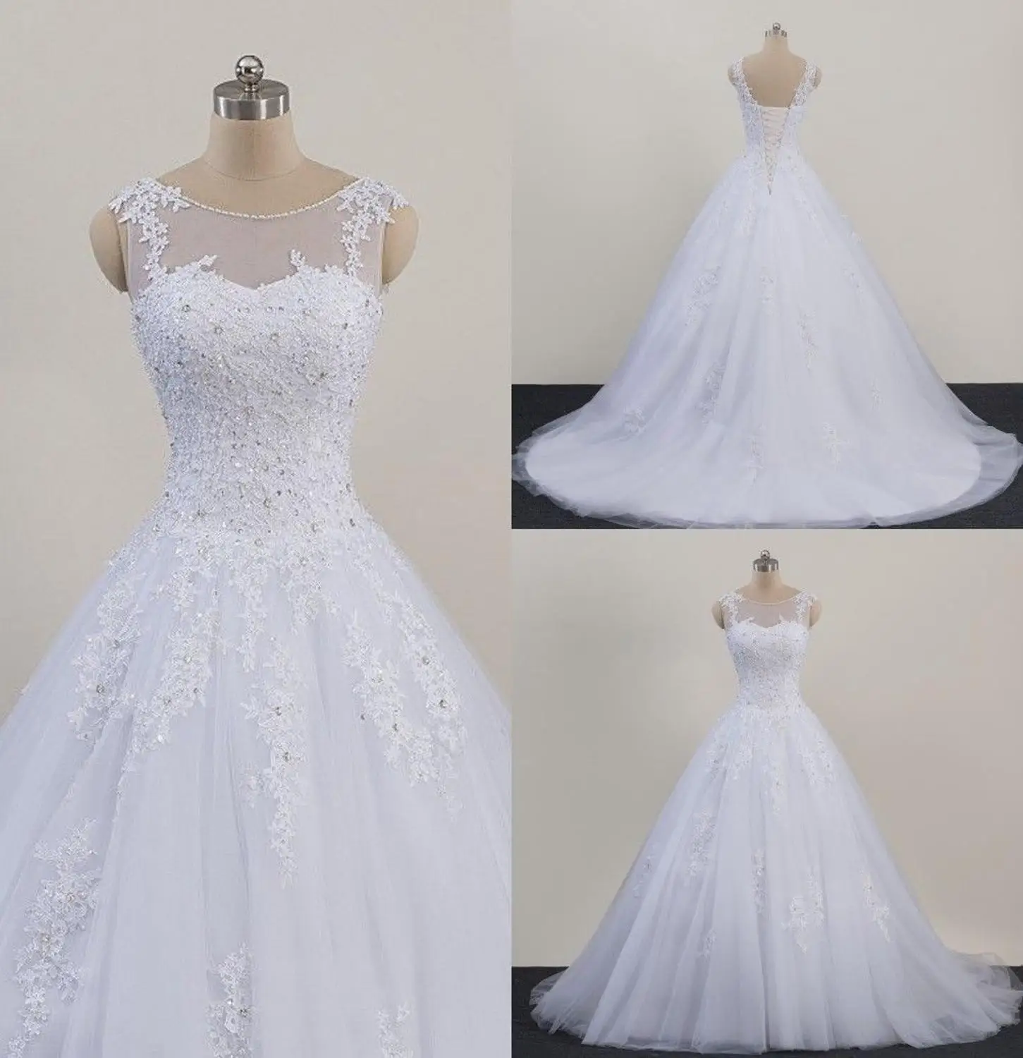 

Robe De Mariee Grande Taille New Wedding Dress Lace appliques pearls Sweetheart Ball Gown Princess Plus Size Vintage Brides