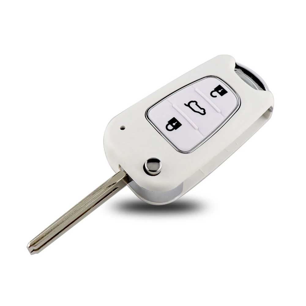 YIQIXIN 3 Buttons White Flip Folding Remote Key Case For Hyundai I20 I30 IX35 I35 Accent Kia Rio 3 Picanto Sportage K2 K3 K5