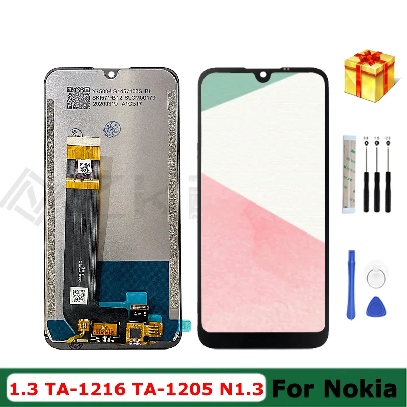 

5.71" For Nokia 1.3 TA-1216 TA-1205 TA-1207 LCD Display Full Touch Screen Digitizer Assembly No Frame Replacement Repair Tools