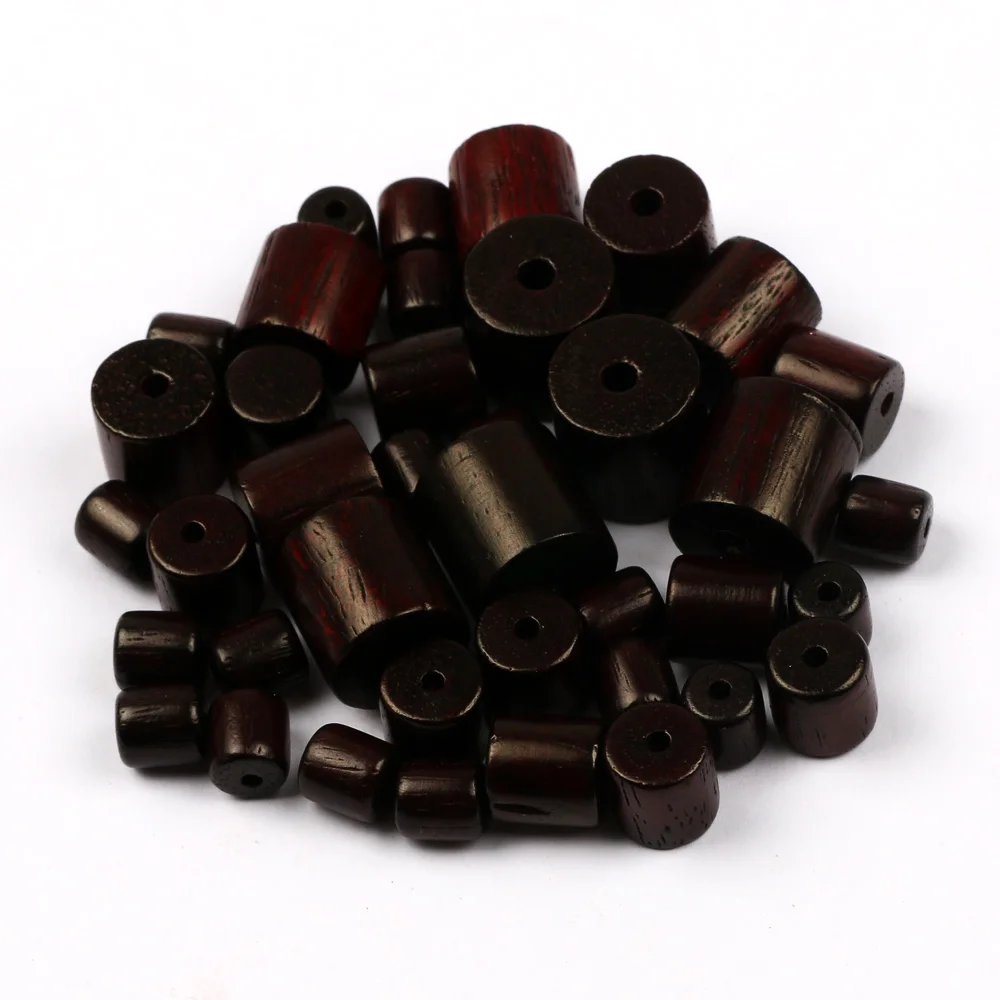 20-100pcs 6/8/10/12mm Sandalwood Cylinder Wooden Beads Natural Wood Spacer Beads For Jewelry Making Bracelet Diy Accessories