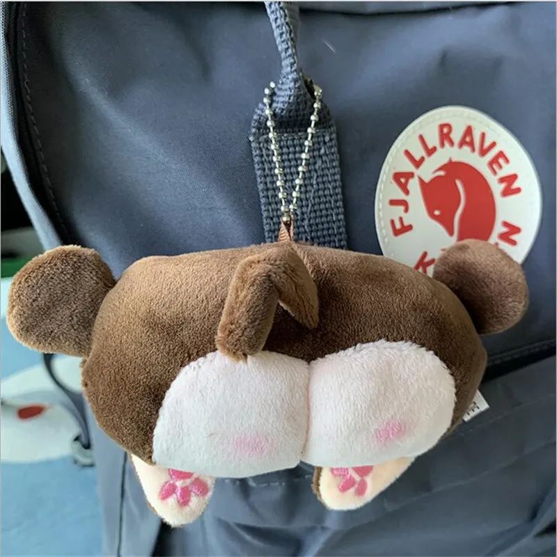 Cute Cat Butt Plush Toys Corgi Pig Butt Keychain Soft Fidget Toys Female Bag Decoration Student Fashion Girls Child Gift