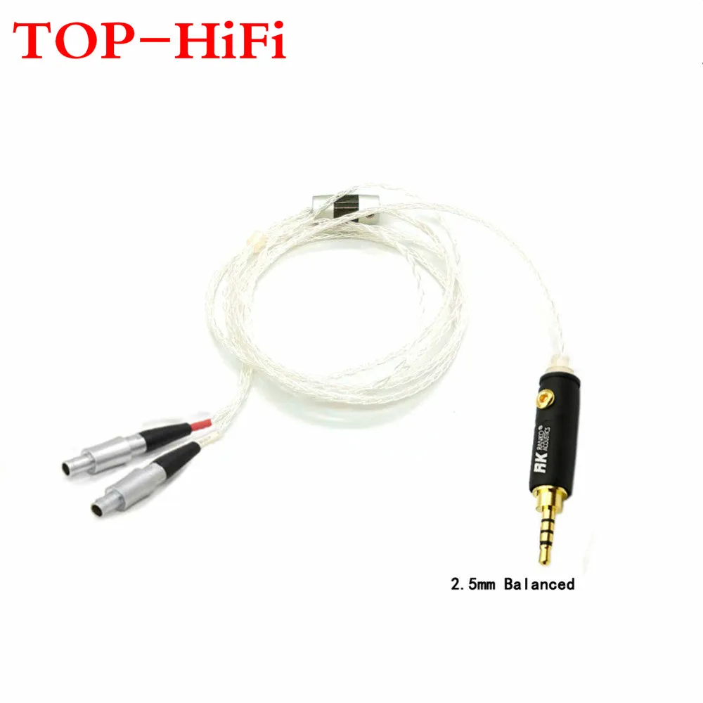 

TOP-HiFi 1.2m Custom Made 2.5/3.5/4.4mm Balanced Silver Plated Cable 8Core Detach Cable for HD800 HD800S HD820 hd 800 Headphone