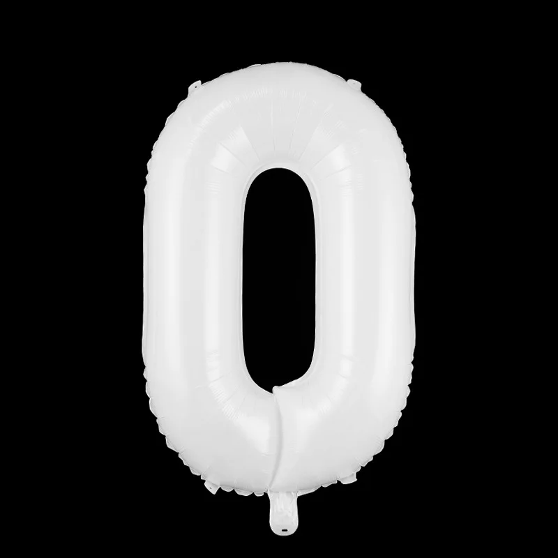 white 32inch Number 0-9 Foil Birthday Balloons 1st Birthday Wedding Party Decorations Baby Shower party decoration 2nd birthday