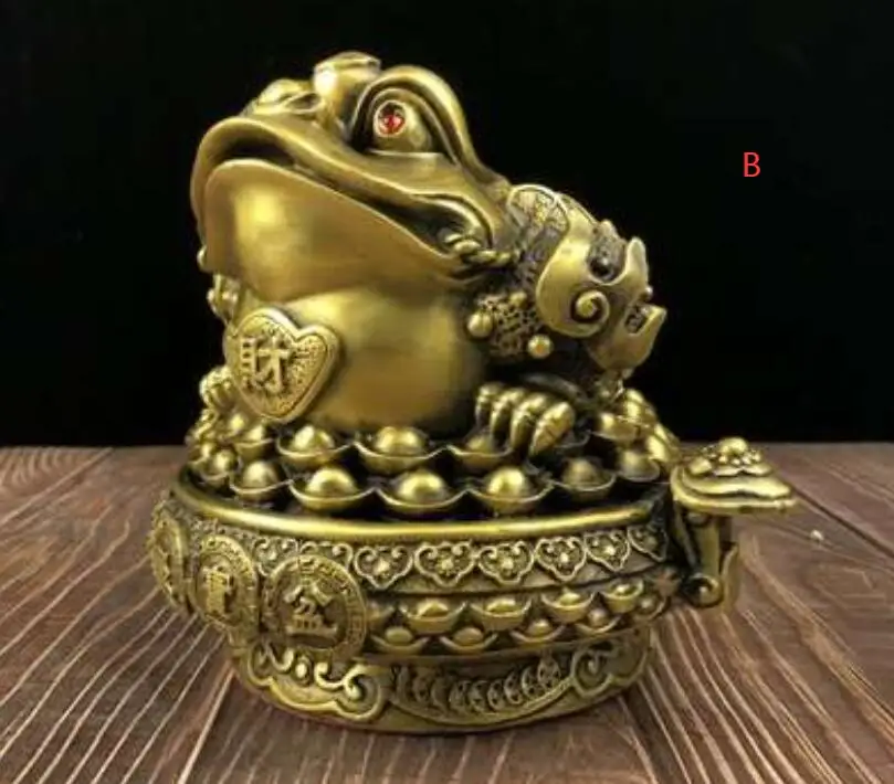 Pure copper cornucopia golden cicada gossip three-legged toad living room porch decoration crafts ornaments