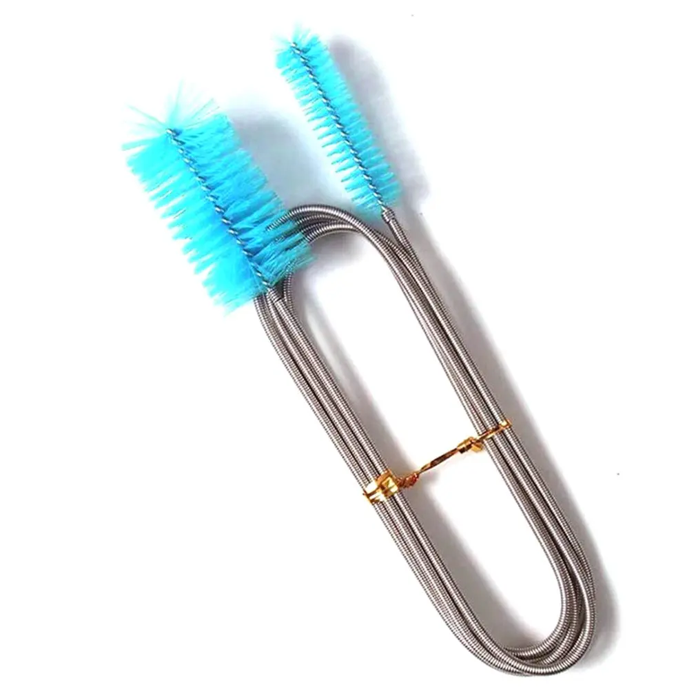Cepillo de limpieza de tubos de acero inoxidable, limpiador de cepillos de tubo de manguera de bomba de filtro de tanque de peces de acuario Flexible de un solo extremo