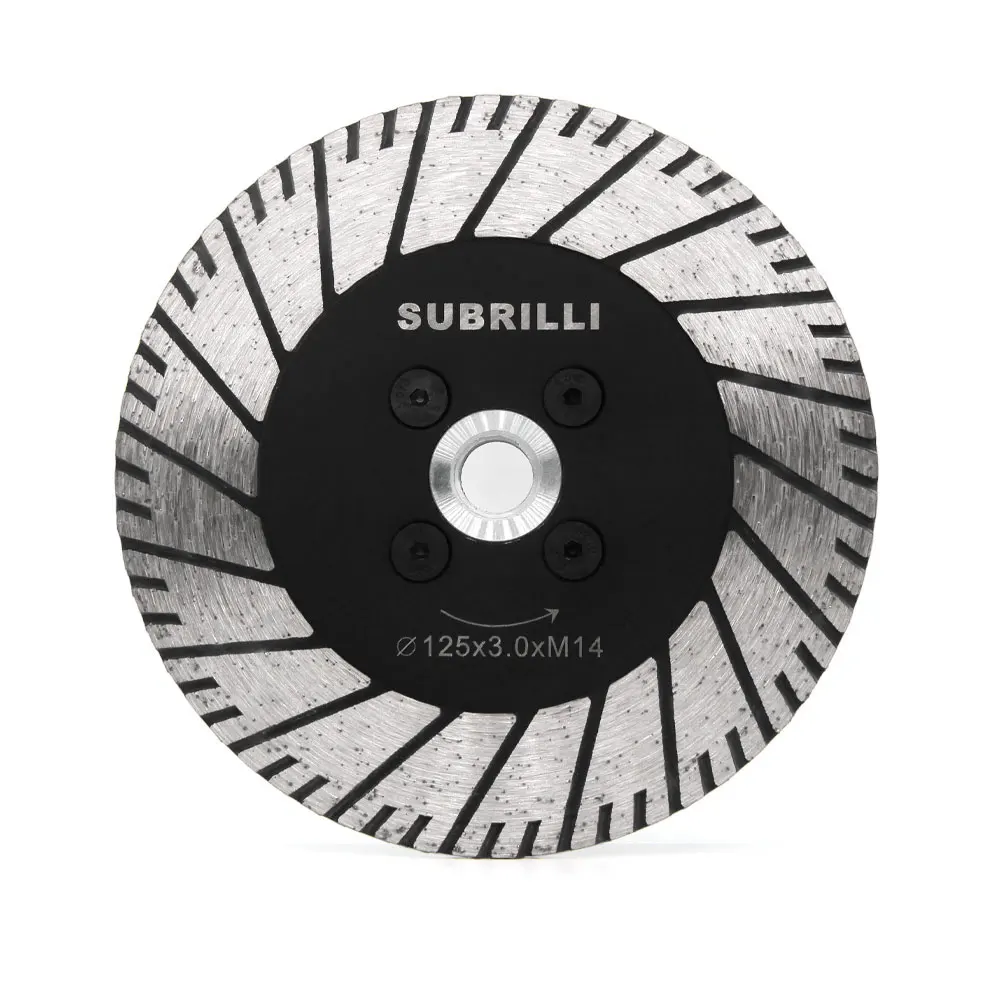 5 Inch Diamond Dual Cutting Wheel Multi-Purpose 125mm Grinding Disc Diamond Saw Blade For Granite Concrete Marble M14 & 5/8-11