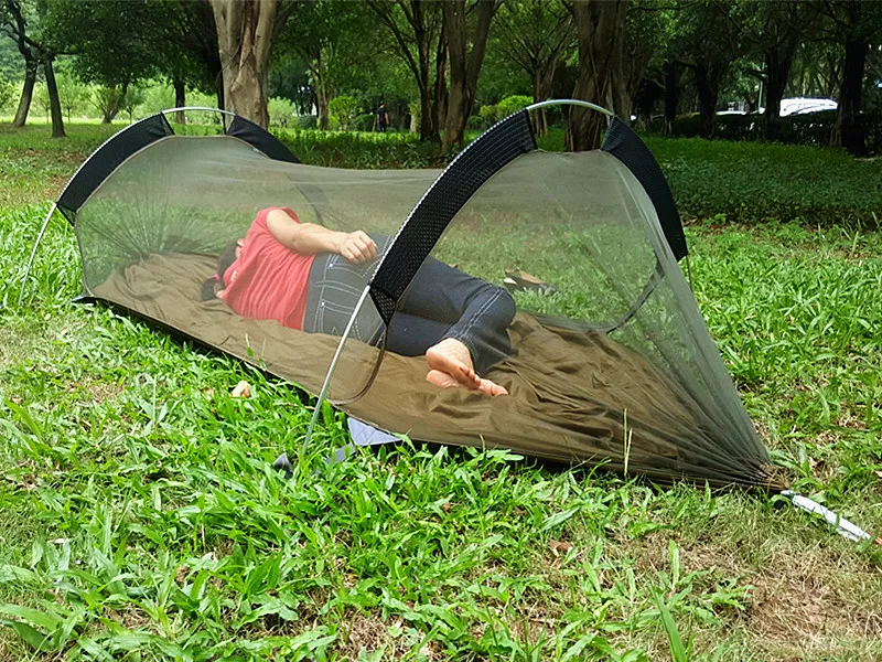 Hot Multi-Functionele Insect Netto Waterdicht Winddicht Ultralight Parachute Hangmat Antenne Tent Draagbare Outdoor Camping 270x140cm