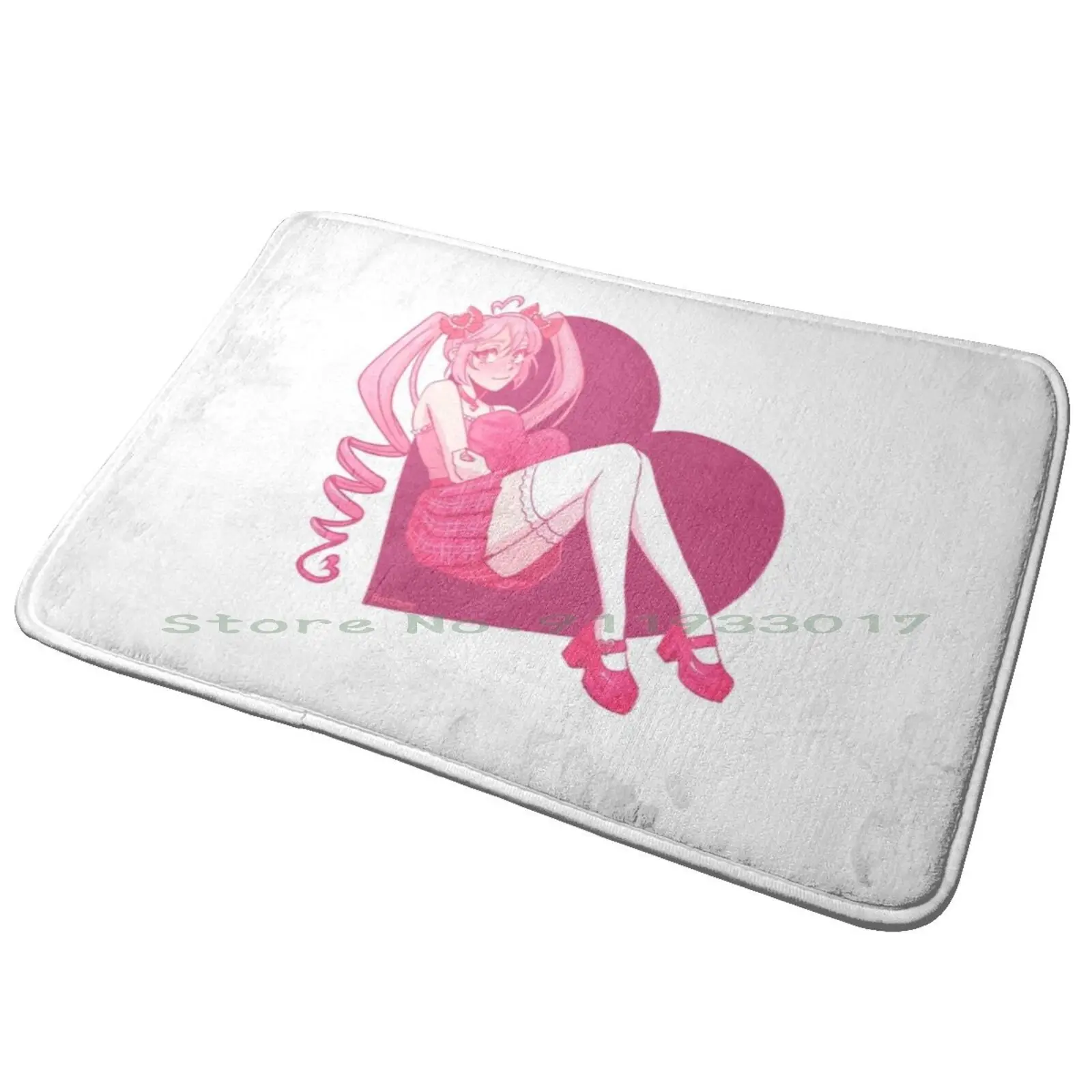 Lovecore Miku Entrance Door Mat Bath Mat Rug Marakana Beograd Belgrade Crvena Zvezda Red Star Srbija Serbian Srpski Nogomet