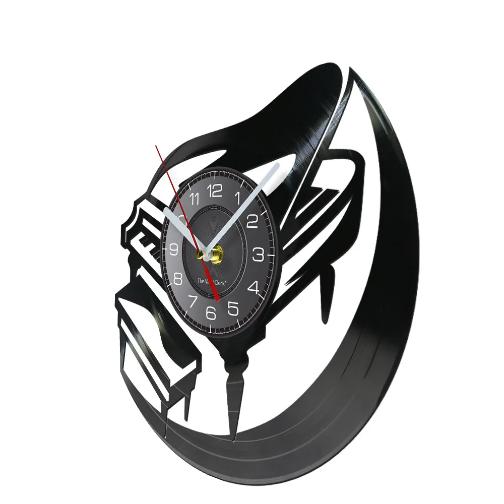 Piano Record Wall Clock Western Classical Music Pianoforte Vinyl CD Disc Watch String Instrument Vintage Retro Pianist Gift