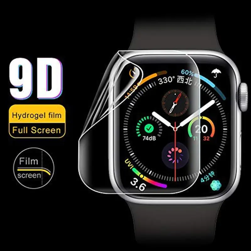 Soft Hydrogel Full Screen Protector Film for Apple Watch 42mm 40mm 44mm 45MMTempered Film for iwatch 7/6/5/4/3/2/1 Not Glass