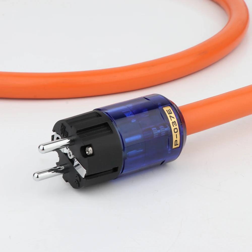 Orange Reference Pure Copper EU Schuko Power Cable Audio Power Cable with P037E+C037 Connector