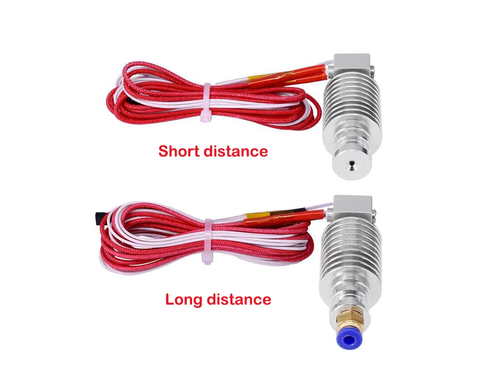 

V5 3D Print J-head hotend for 1.75/3.0mm Direct Filament Wade Extruder 0.2/0.3/0.4/0.5mm Nozzle Long / Short distance