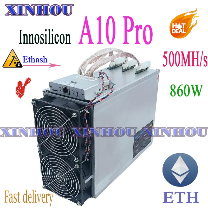 

Used ETH ETC Miner Innosilicon A10 Pro 500M Ethash Asic miner better Than Antminer E3 Z15 S17 S19 T19 K5 M30S M31S T3 A9 A1 U6