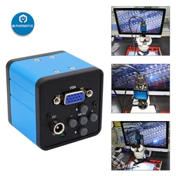 2.0MP VGA 200W 1080P 30FPS industria videocamera microscopio c-mount CMOS lente d'ingrandimento per fotocamera digitale per riparazione saldatura PCB telefono