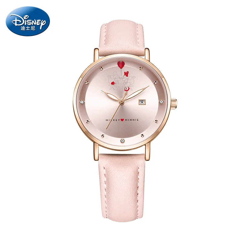 Japan Quartz Movement Disney New Micky Minnie Mouse Women Stainless Steel Mesh Rose Gold Waterproof Ladies Watch Dropshipping