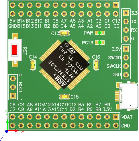 대용량 개발 보드 평가 코어 보드, STM32F103, STM32F103RET6