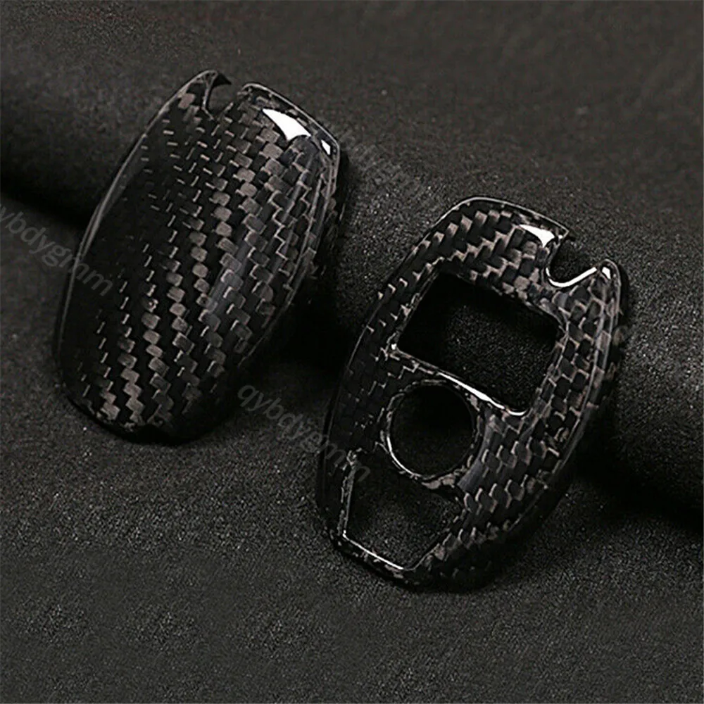 

Real Carbon Fiber Car Remote Key Case Cover Fob Shell Bag For Mercedes-Benz C E S CLS GLK W203 W212 Auto Key Housing Keyless