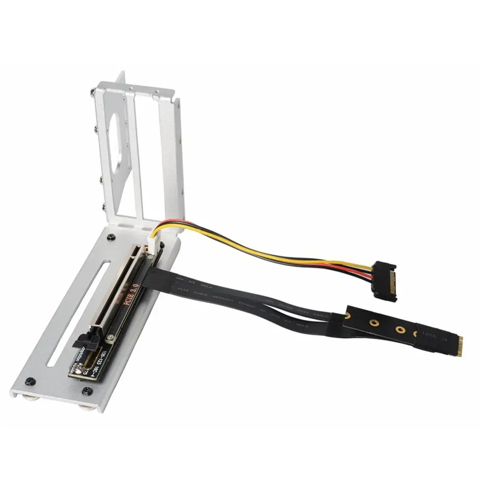 PCIe PCI-E 3.0 16X M.2 Bracket Graphics Card w/ Vertical Stand Holder Base Bracket M.2 16x ADT Cable DIY ATX Case