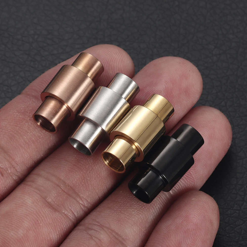Stainless Steel Magnetic Clasp 5mm 6mm Hole Mirror Polished Leather Cord Magnet Clasps Bracelet DIY Supplies Jewelry Making