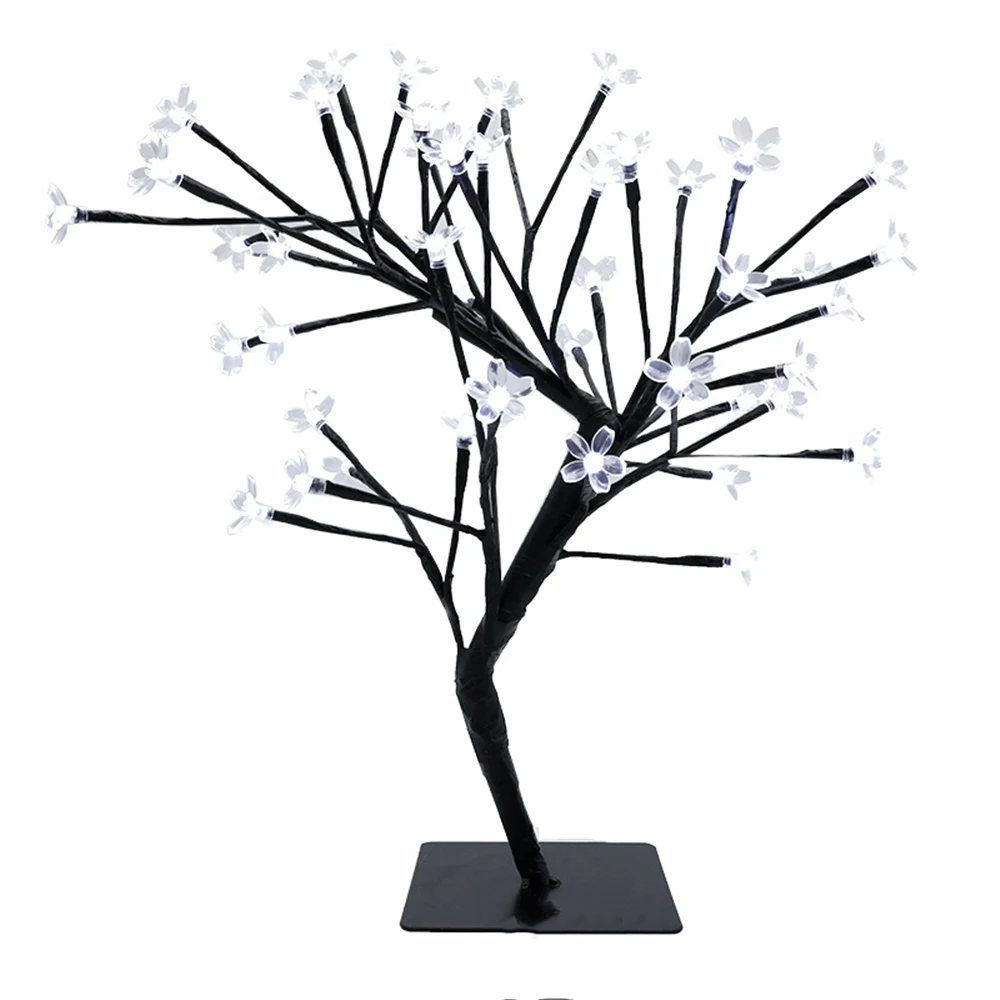 LED Cherry Blossom Tree Branches Light Table Night Lamps 24/36/48leds Flower Lantern for Wedding Festival Party Bedroom Decor