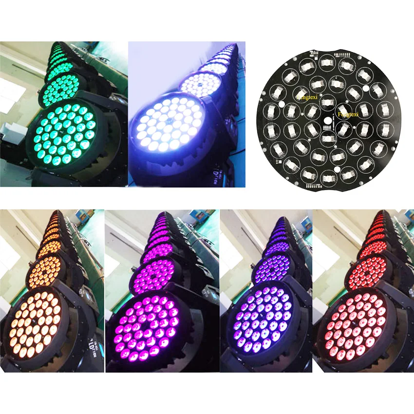 36LED Disk Plate 36x18 6in1 RGBWAUV 36x18w LED Wash Moving Head Light Spare Part 3618w 36V Plate Replacing Board for Party Stage