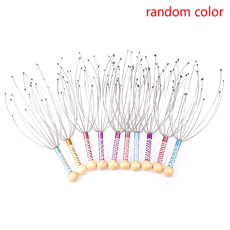 1PC Head Massager Octopus Claw Massager Tool Head Scalp Neck Equipment Stress Release Relax Massage Tens Pain Relief Head Care