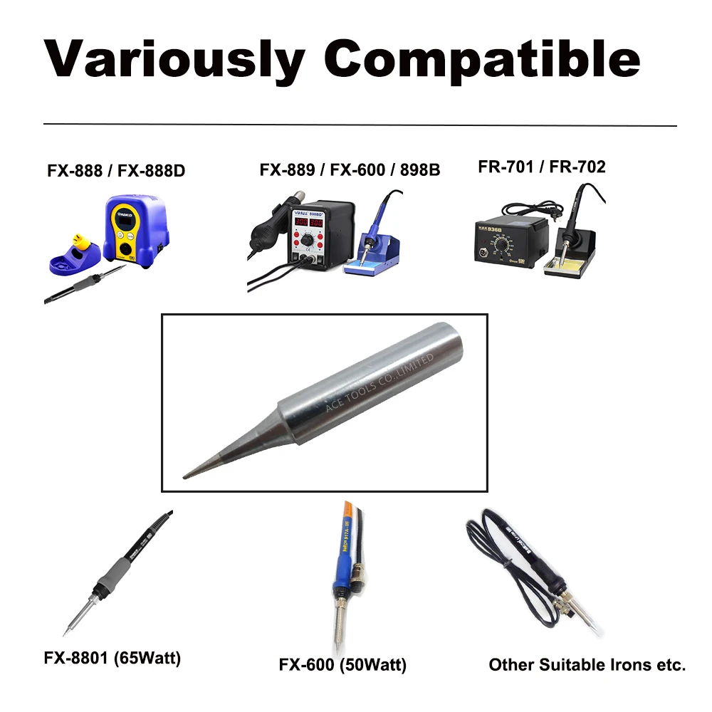 T18-I Soldering Tip Conical 0.2มม.0.008 "Fit HAKKO FX-888 FX-888D FX-8801 FX-600ตะกั่วฟรีเหล็กบิตหัวฉีดดินสอเชื่อม
