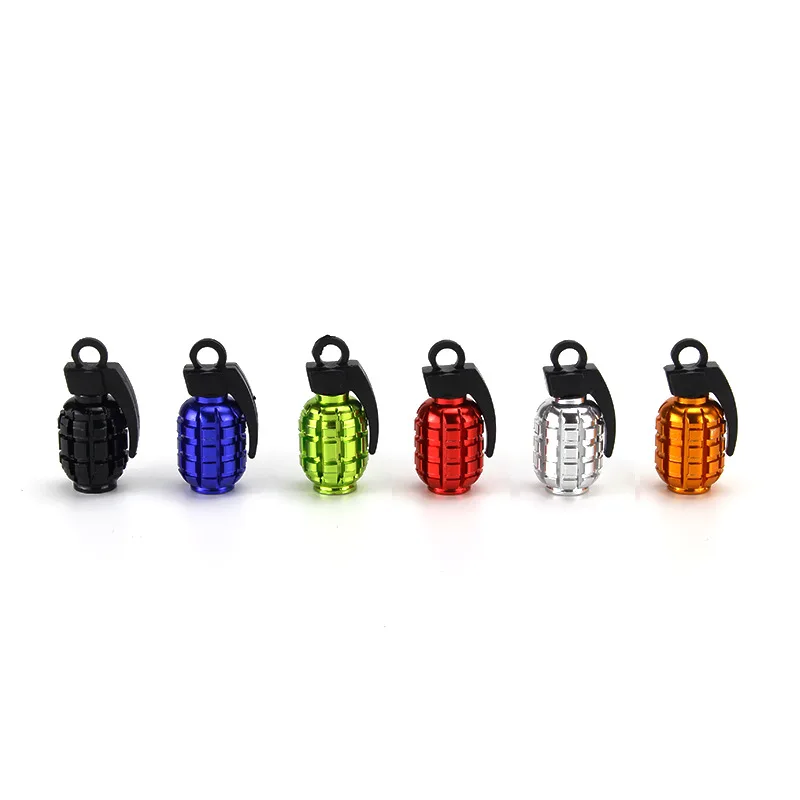 4 Pcs Grenades Shape car Wheel Tire Valve Stem Caps Airtight Dust Covers Stem Bicycle Auto Motorcycle  Air Caps