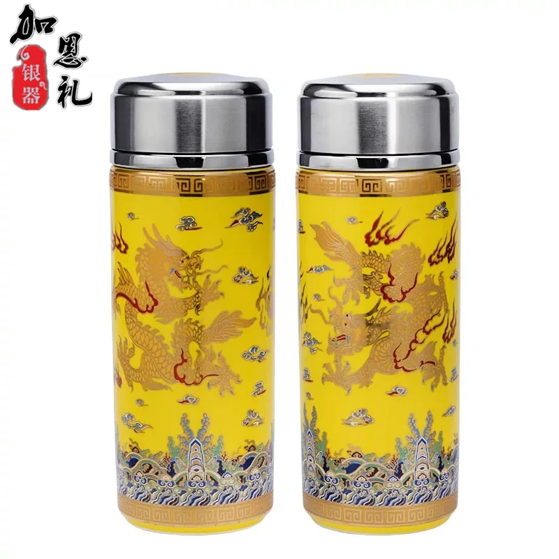 Sterling silver product creative daily fashion sports cup portable stainless steel vacuum flask mug thermos