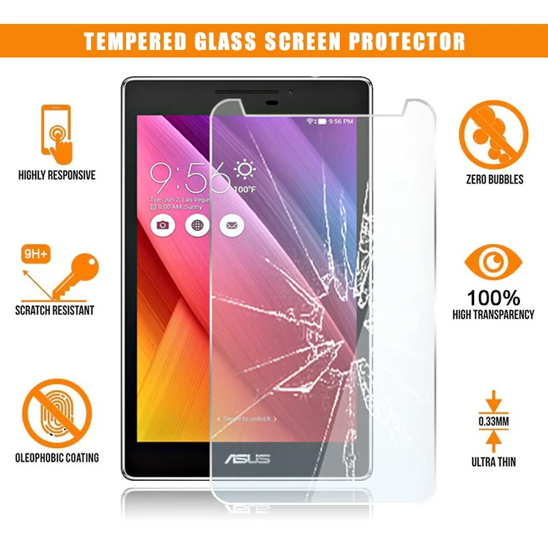 

For Asus ZenPad 7.0 Z370CG Tablet Tempered Glass Screen Protector Scratch Proof Anti-fingerprint HD Clear Film Guard Cover